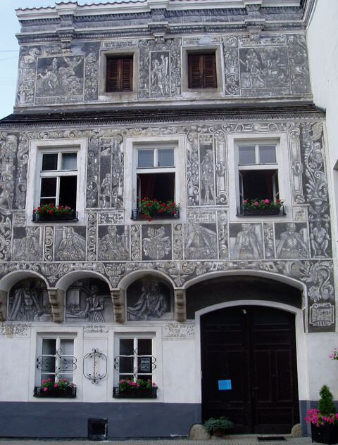 Dům čp. 520 ve Slavonicích se sgrafitovou výzdobou (ilustrační foto)
