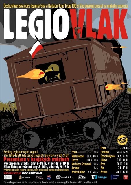 Pozvánka na projekt Československé obce legionářské - Legiovlak