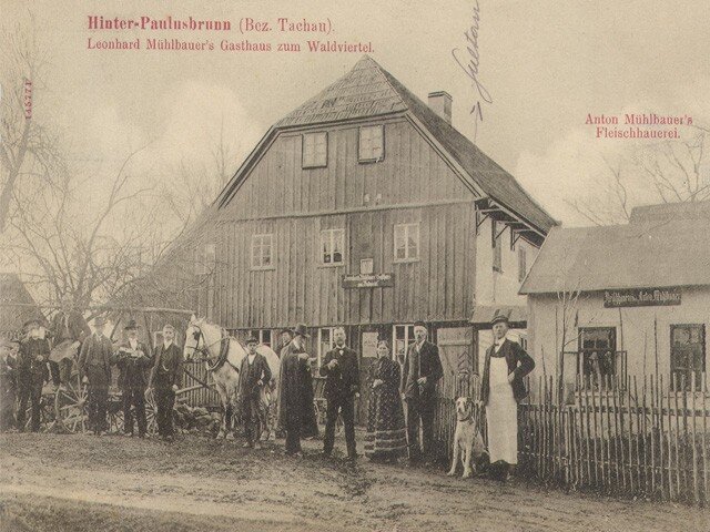 Archivní snímek obce Pavlův Studenec z roku 1914