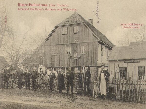 Archivní snímek obce Pavlův Studenec z roku 1914