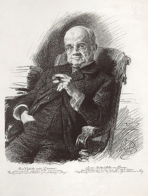 Portrét mecenáše Uměleckoprůmyslového musea v Praze Vojtěcha Lanny
