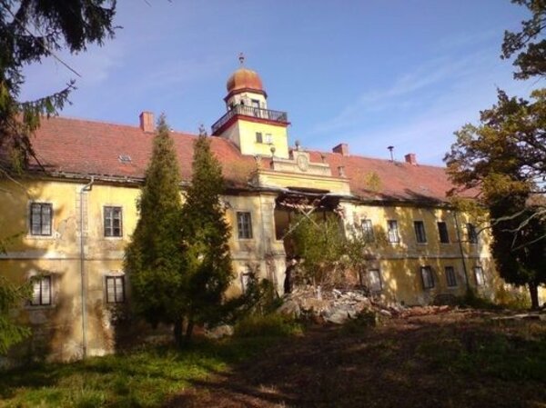 Obraz zkázy zámku ve Štědré dokládala zřícená veranda v zahradním průčelí, balkon visel ve vzduchu, proto se musel už kvůli bezpečnosti sundat. 