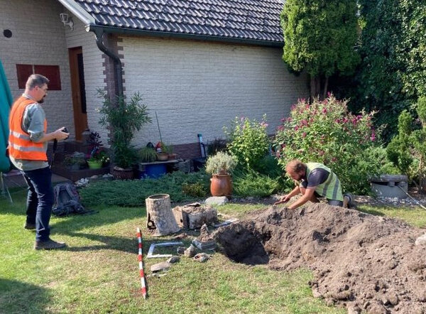 Místo nálezu na zahradě ve Svitkově