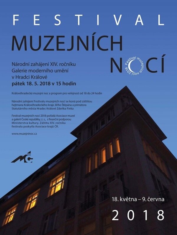 Národní zahájení festivalu se uskuteční v Galerii moderního umění v Hradci Králové.