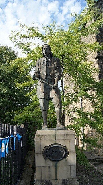 Socha Thomase Chippendale v rodném městě Otley