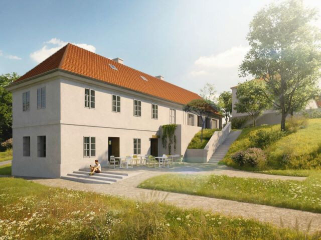 Vizualizace obnoveného domku zahradníka v usedlosti Cibulka