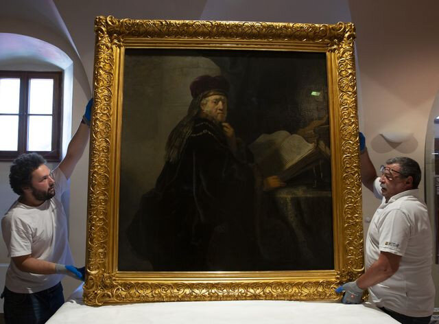 Učenec ve studovně, Rembrandtův obraz z roku 1634 ze sbírky Národní galerie Praha