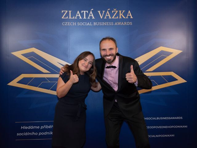 Třetí místo v kategorii Inovativní podnik převzali Aleš Kozák a Kateřina Hrušková.