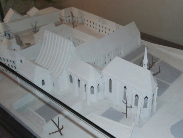 Model areálu Anežského kláštera je součástí expozice Národní galerie.