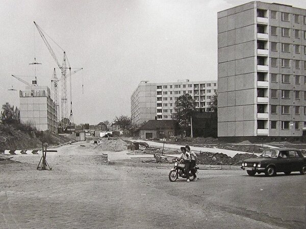 Výstavba přerovského sídliště Předmostí v roce 1984 (ilustrační foto)