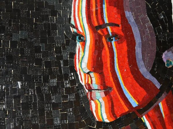 Mozaika s názvem Za duhou od Dany Teturové