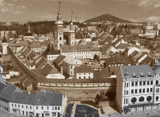 Vizualizace historické České Lípy zasazené do současné zástavby