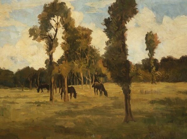 Václav Brožík, Koně na pastvě, 80. léta 19. století