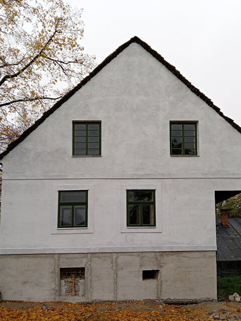 Obnovené jihovýchodní průčelí mlýna