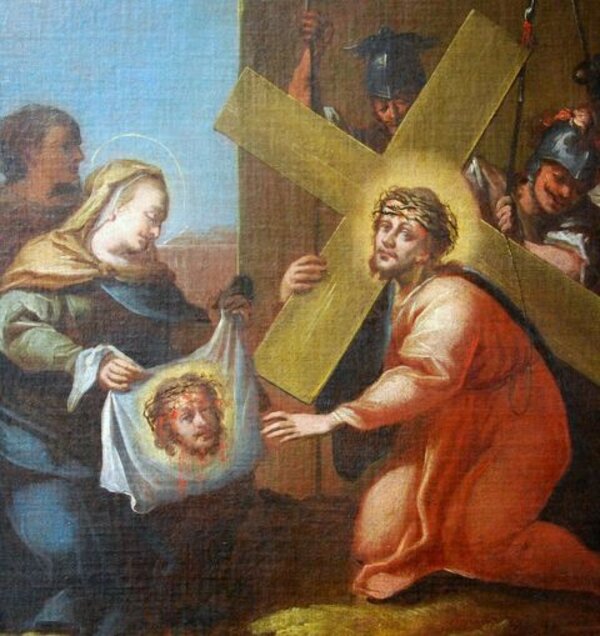 Jeden z obrazů, který je k vidění na výstavě.